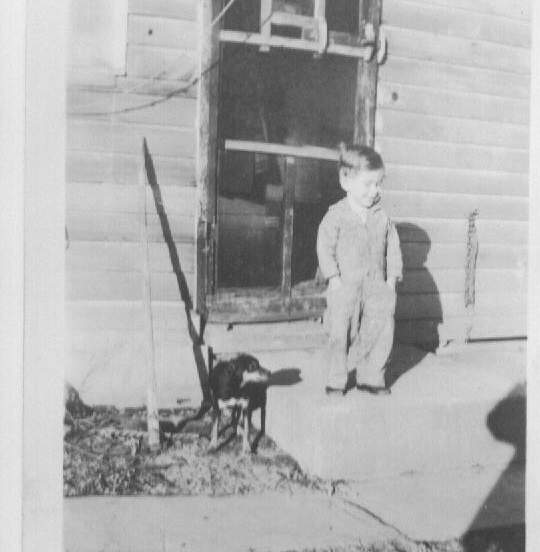 John Edward at the back door