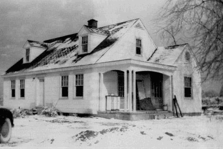 Finally! our new home in 1947 — built where our original home had stood