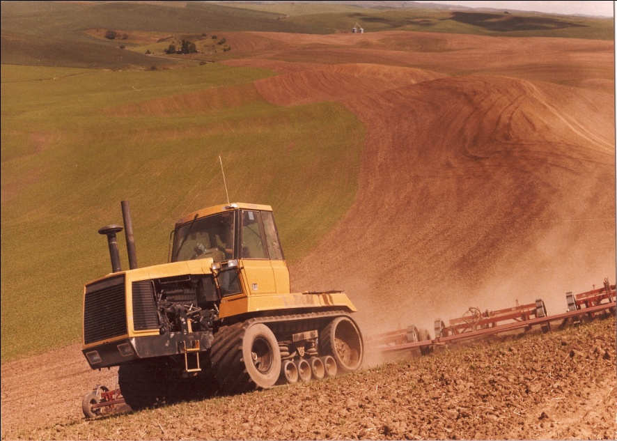 Prototype Caterpillar Challenger belted agricultural tractor