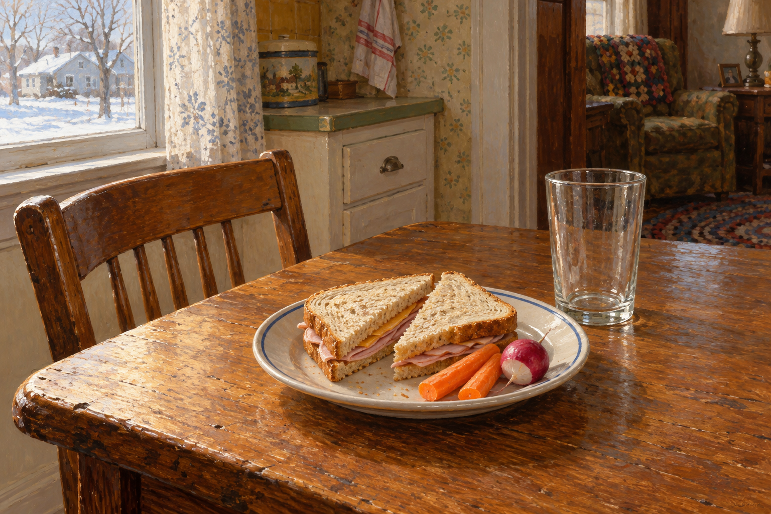 The simple lunch Mom prepared for Don